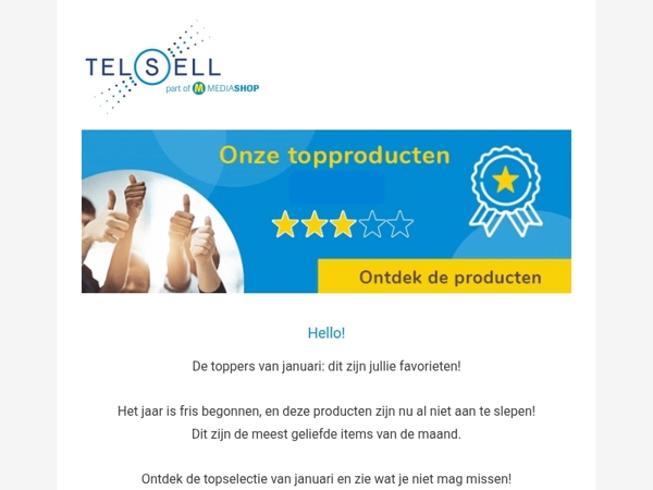 Dit waren de topproducten van Januari