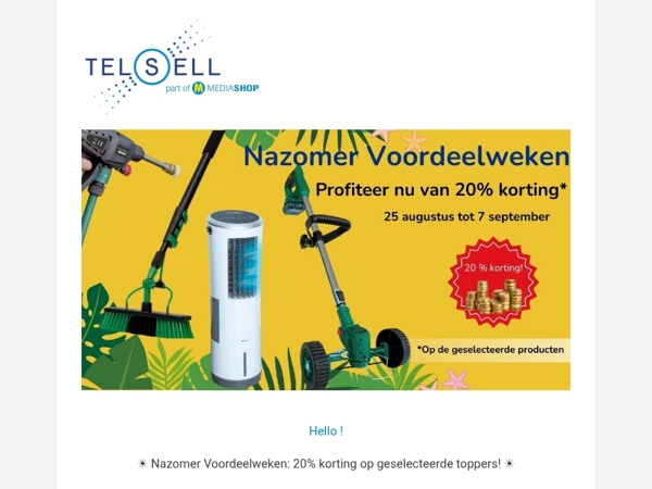 Nazomer Voordeelweken 🌡️