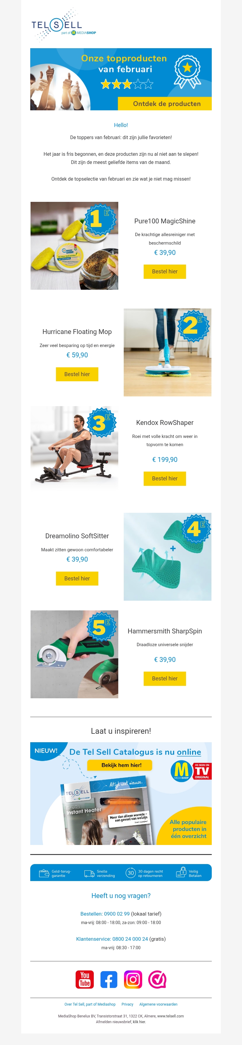 Dit waren de topproducten van Februari Dit waren de topproducten van Februari