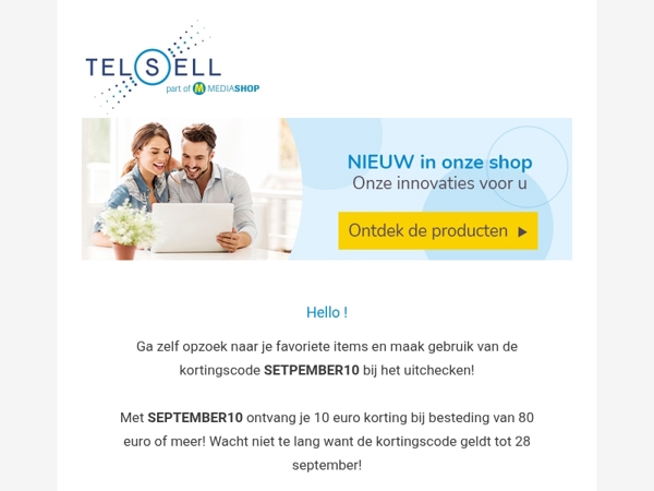 We geven 10 euro korting!