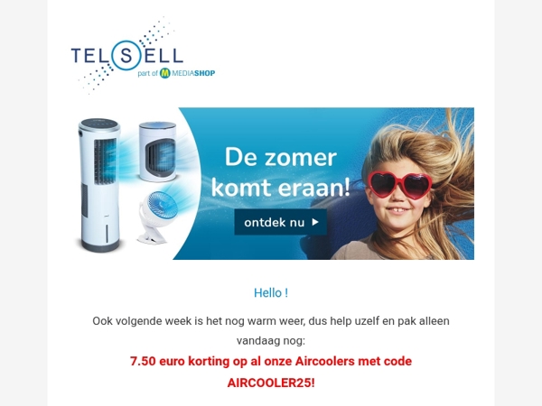 Laatste dag korting op onze Aircoolers