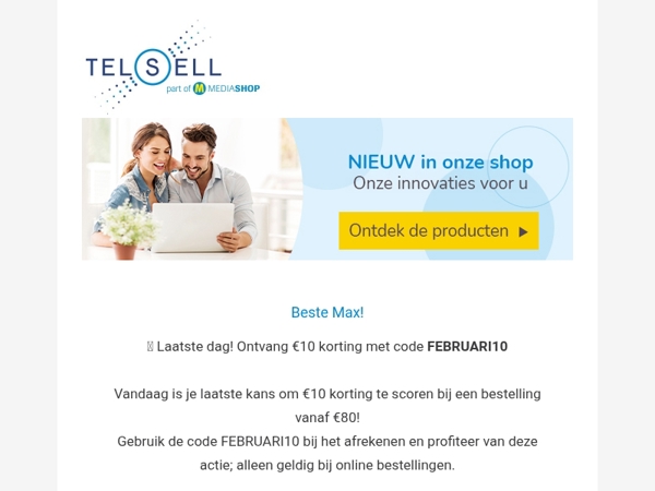 Krijg vandaag nog 10 euro korting!