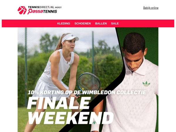 10% korting op alle Wimbledon items!
