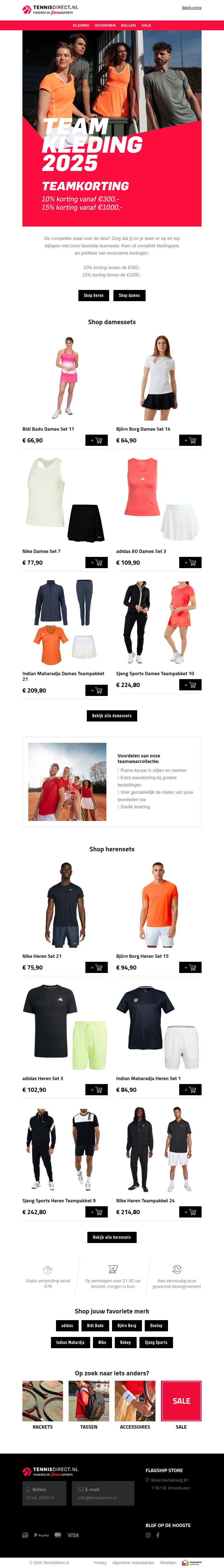 Scoor je teamoutfit op tijd! Scoor je teamoutfit op tijd!