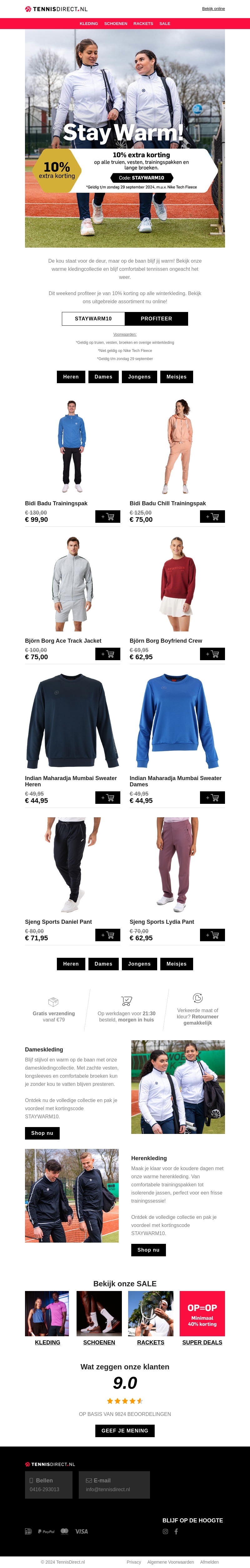 STAY WARM: Dit weekend 10% korting op alle winterkleding! STAY WARM: Dit weekend 10% korting op alle winterkleding!