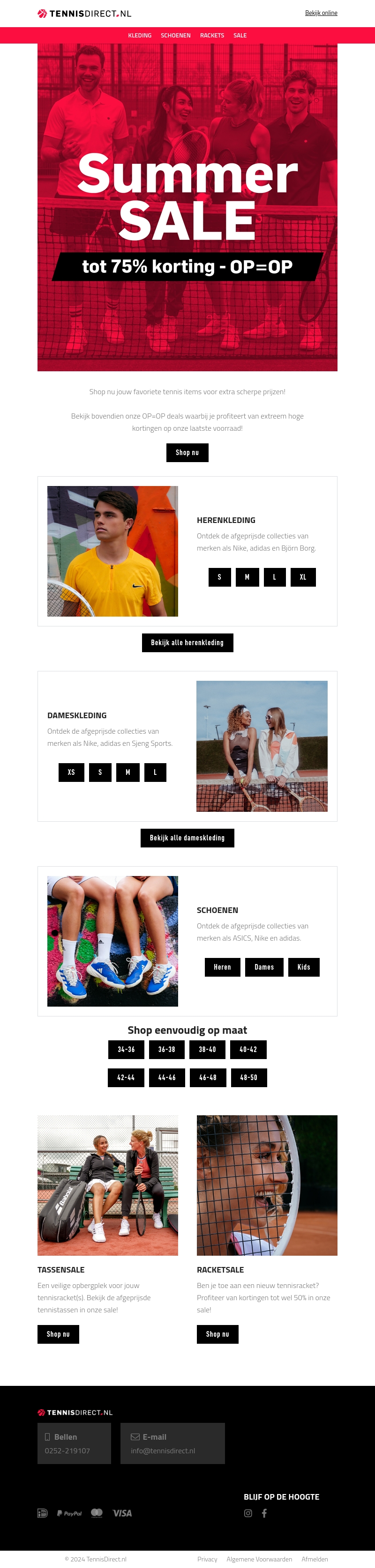 Tot wel 75% korting 🚨 Profiteer nú van onze Summersale! Tot wel 75% korting 🚨 Profiteer nú van onze Summersale!