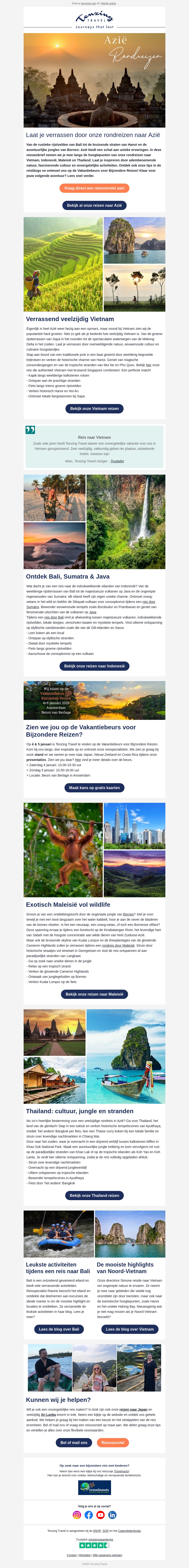 Laat je verrassen door onze rondreizen naar Azië Laat je verrassen door onze rondreizen naar Azië