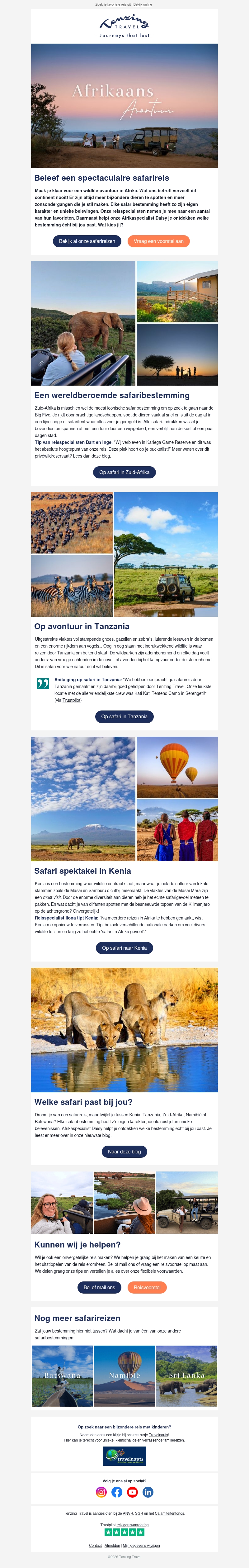 Wild van safari: welke past bij jou? Wild van safari: welke past bij jou?