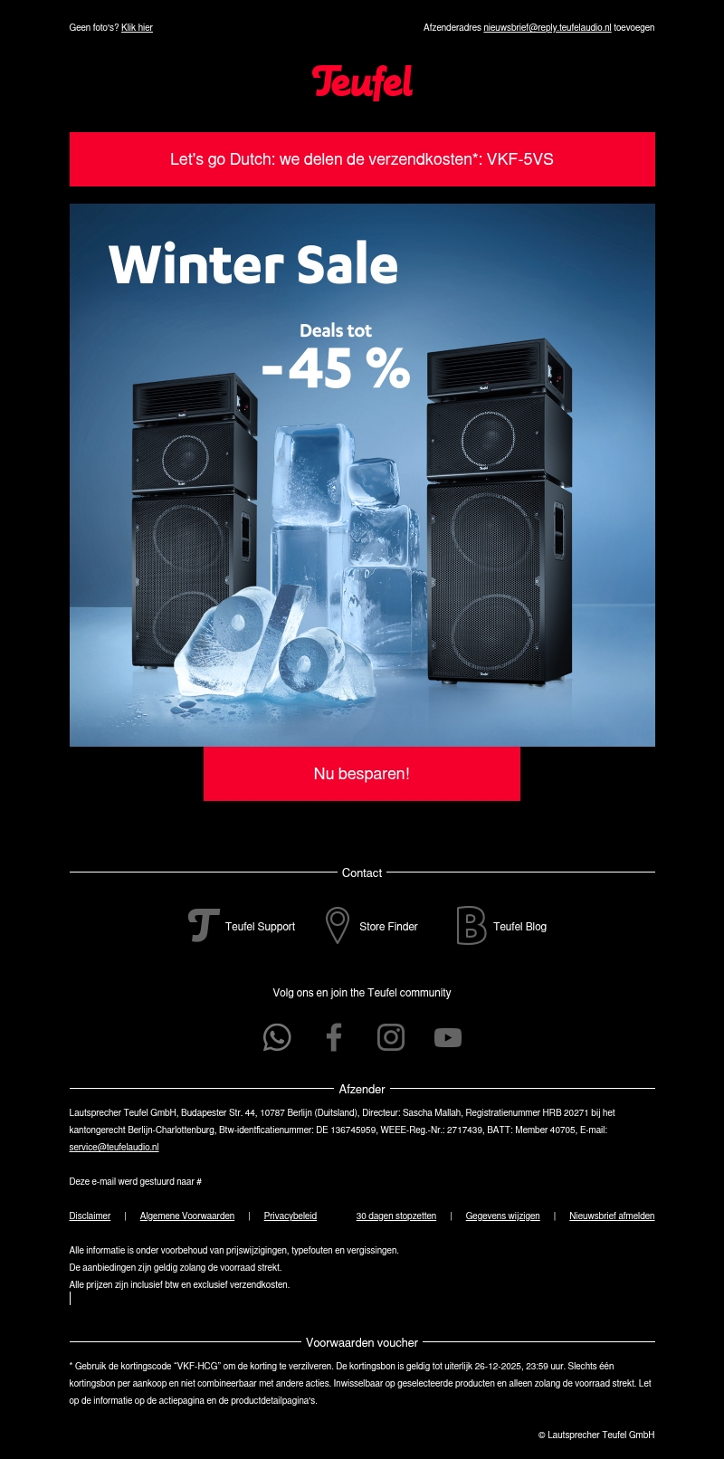 Dit is je kans: wintersale bij Teufel Dit is je kans: wintersale bij Teufel