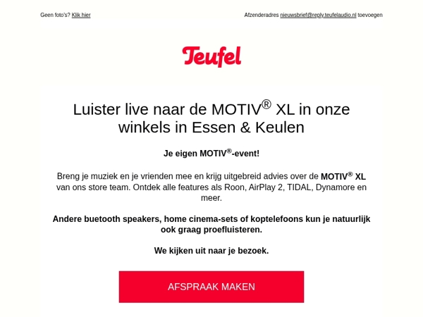 Kom langs en ontdek de MOTIV® XL!	