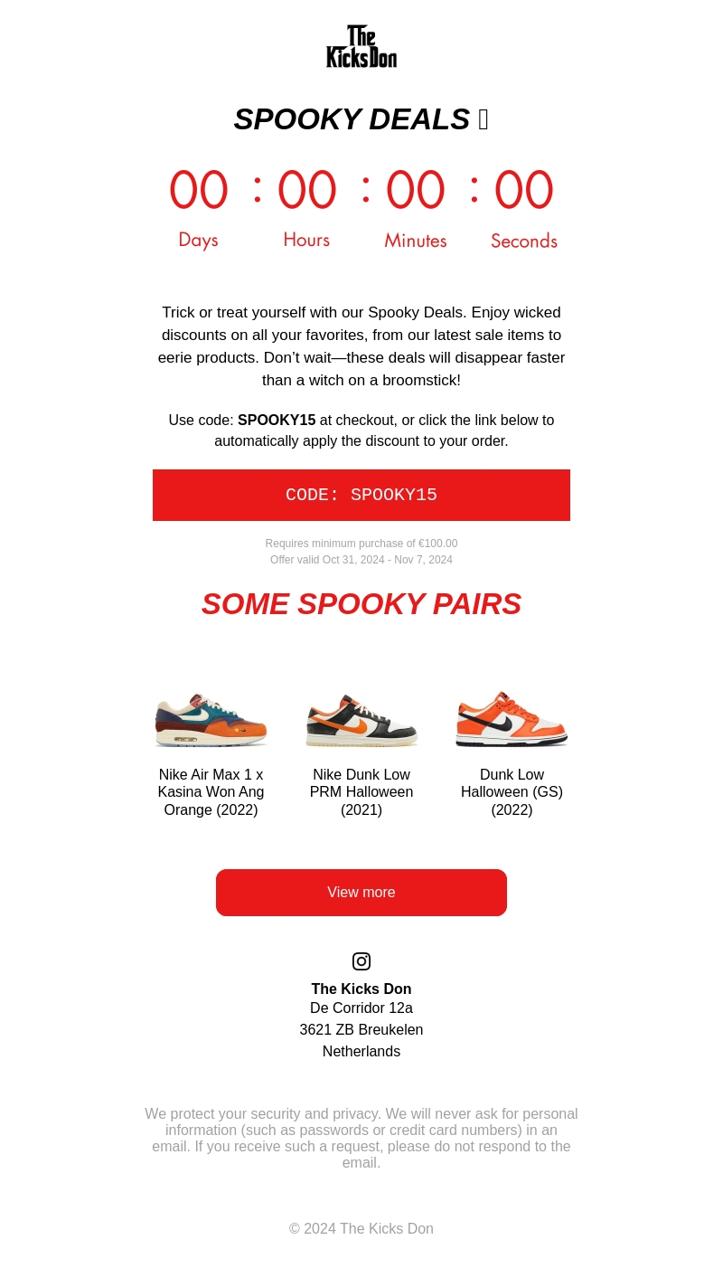 Halloween Sale! 🎃 - €15 extra off! Halloween Sale! 🎃 - €15 extra off!