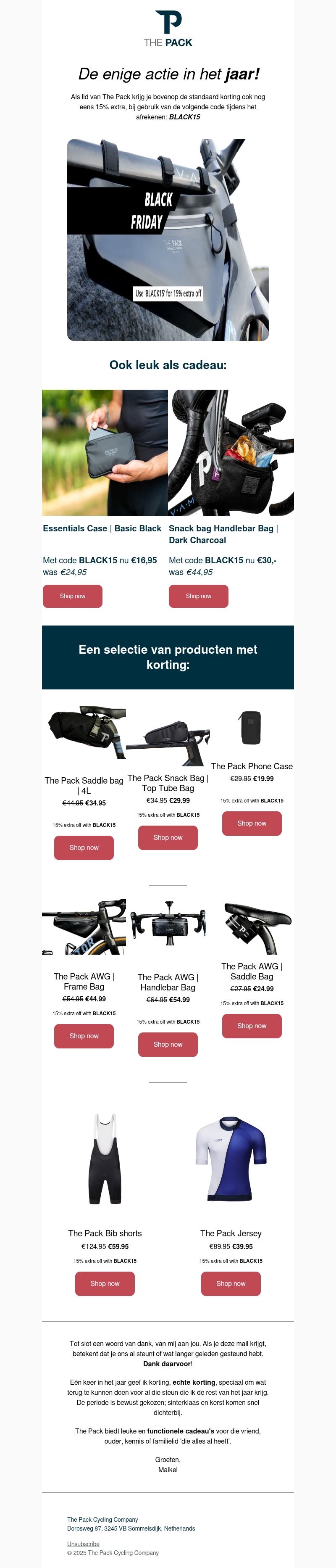 Laatste kans! Black Friday Bij The Pack - Tot 50% korting! Laatste kans! Black Friday Bij The Pack - Tot 50% korting!