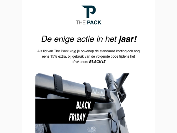 Laatste kans! Black Friday Bij The Pack - Tot 50% korting!