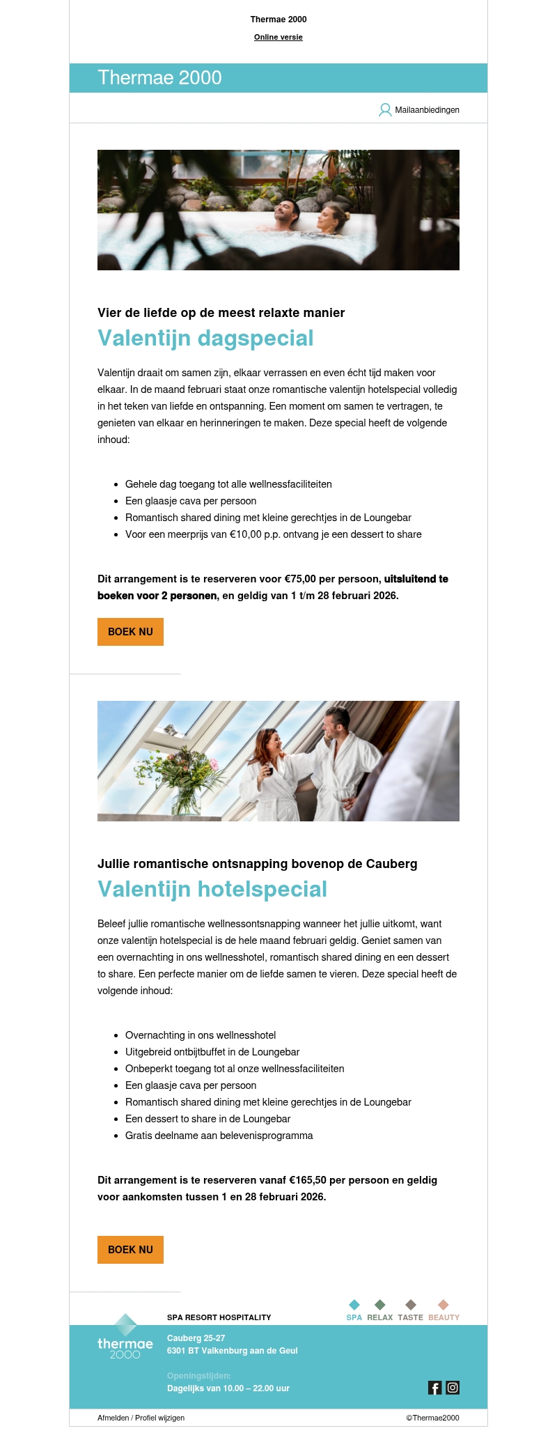 Onze valentijn specials zijn vanaf nu te boeken Onze valentijn specials zijn vanaf nu te boeken