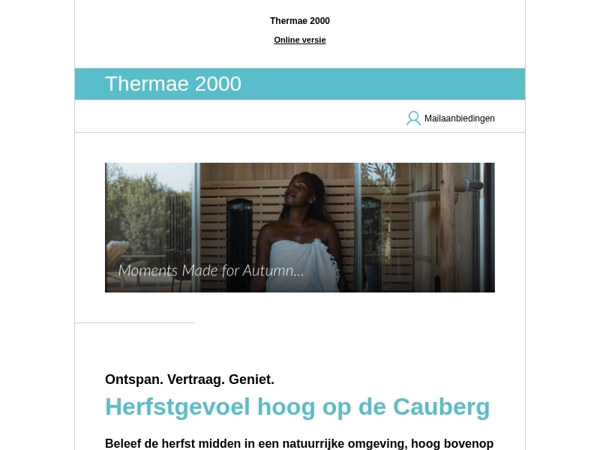 Verwen jezelf met een ontspannen herfstmoment...