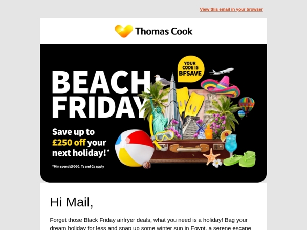 Beach Friday: your Black Friday holiday upgrade