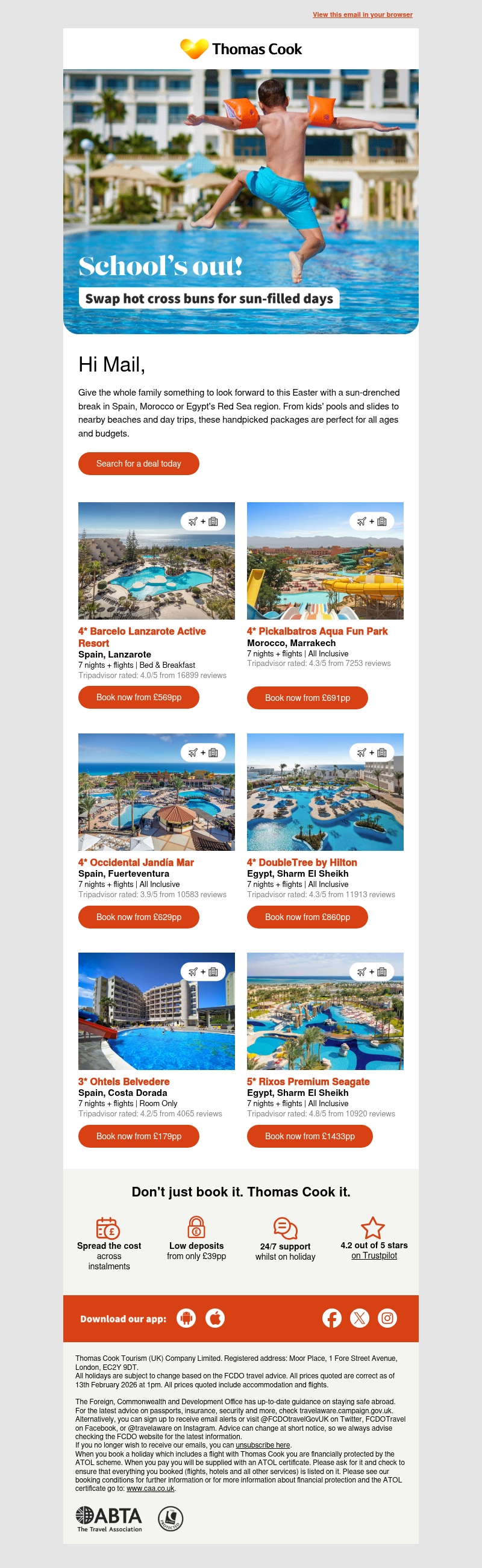 School’s out. Snap up a holiday before they’re all gone School’s out. Snap up a holiday before they’re all gone