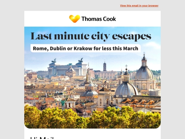 Last minute hassle-free city escape booked