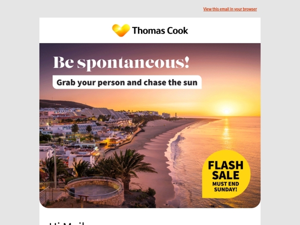 Flash sale! Swap blues for sunshine