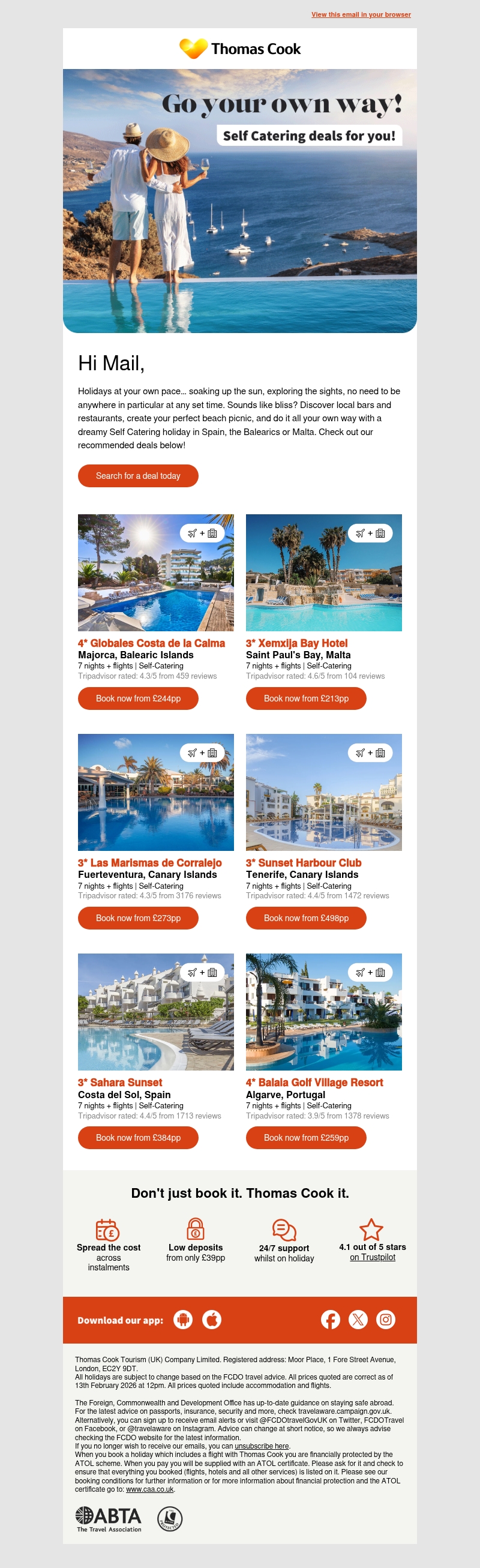 Self Catering - the ultimate holiday flex! Self Catering - the ultimate holiday flex!