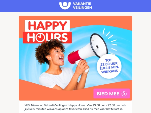 Happy Hours: élke 5 minuten winkans📢