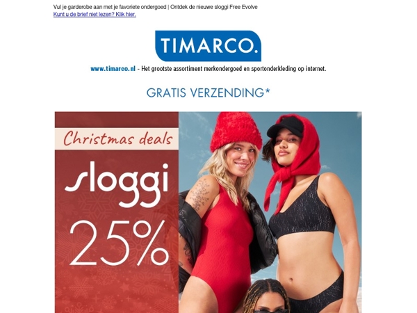 Kerstaanbieding! 💝 Sloggi 25%
