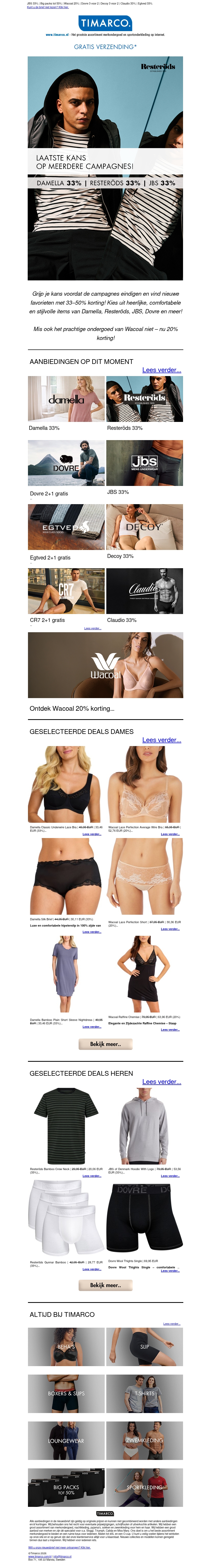 Laatste kans! 33% op Resteröds & Damella Laatste kans! 33% op Resteröds & Damella