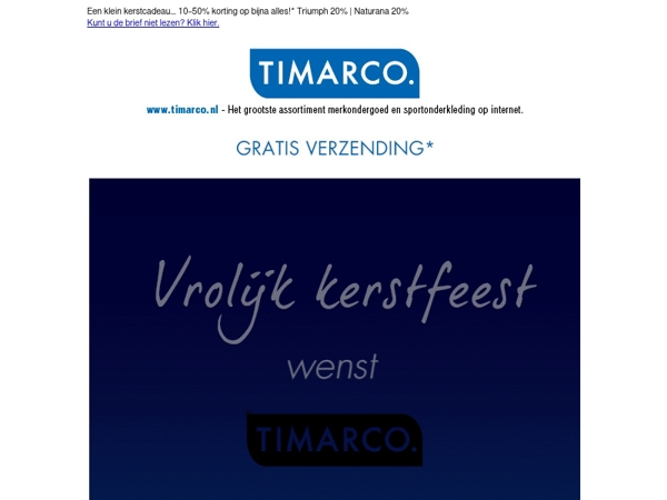 Vrolijk kerstfeest gewenst door Timarco 🤗💙