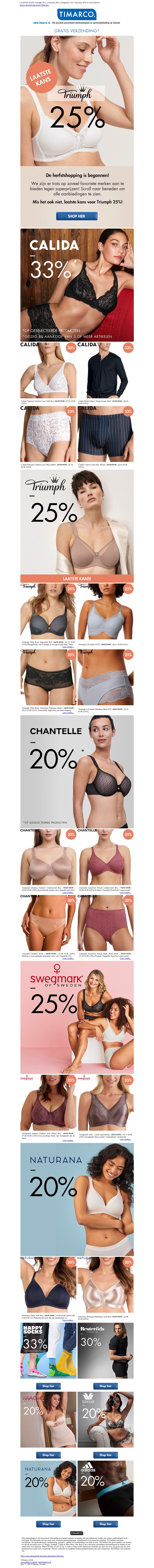 Eindelijk! CALIDA 33% | MID SEASON SALE 🍂 Eindelijk! CALIDA 33% | MID SEASON SALE 🍂