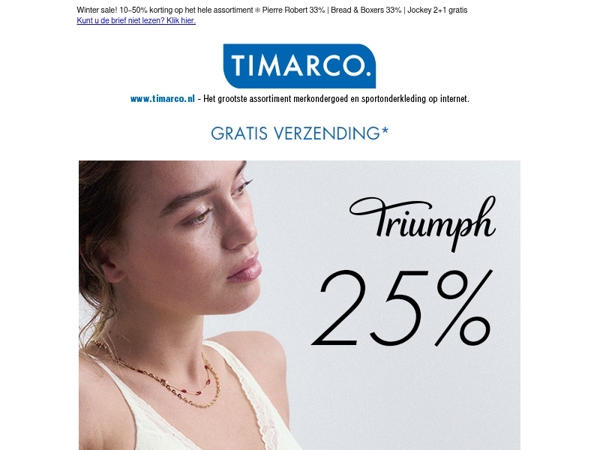 Nu! Triumph 25%💙– mis het niet!