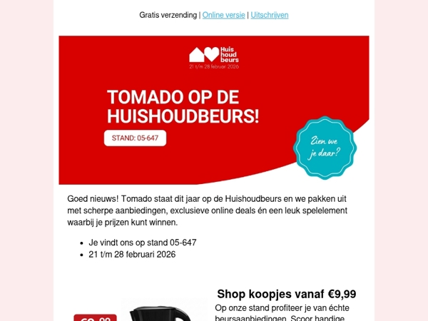Tomado op de Huishoudbeurs: deals vanaf €9,99! ❤️