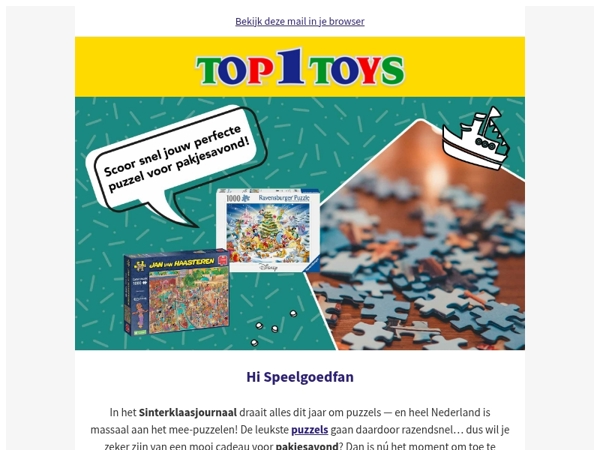 Heb jij het puzzelstukje al gevonden voor Sinterklaas?🧩