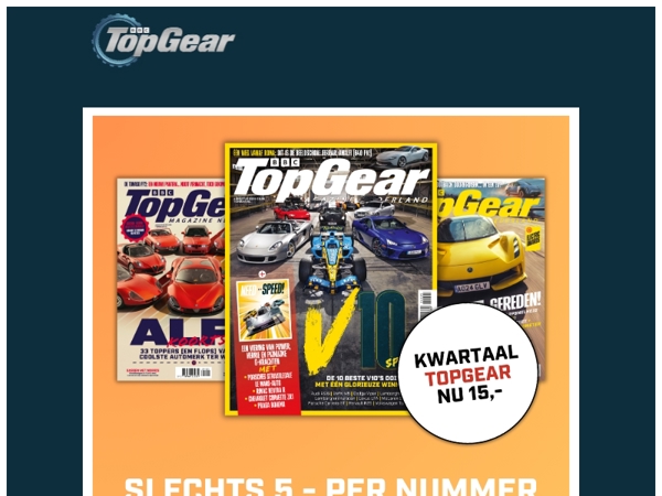50% korting op 3 x TopGear