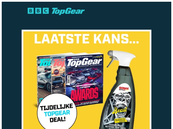 Laatste kans: TopGear met SONAX cadeau