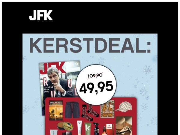 Kerstdeal: JFK + luxe giftbox met 58% korting