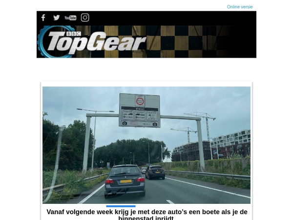 Vanaf volgende week krijg je met deze auto’s een boete als je de binnenstad inrijdt