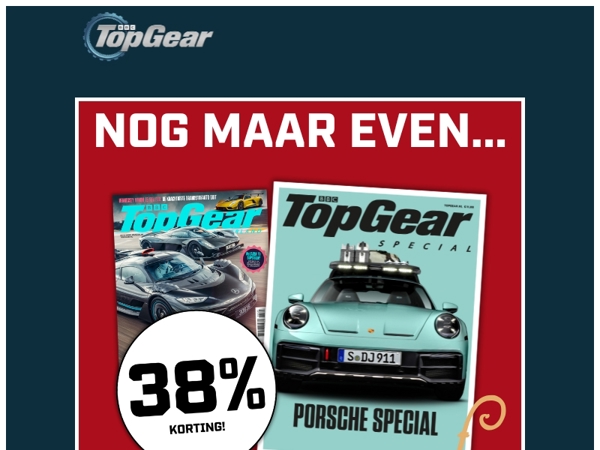 1 jaar TopGear + Porsche Special (slechts 59,95)