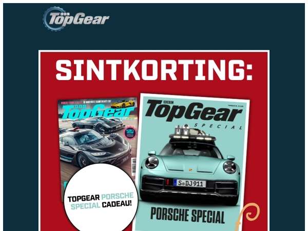 Sintdeal: Porsche Special cadeau bij 1 jaar TopGear