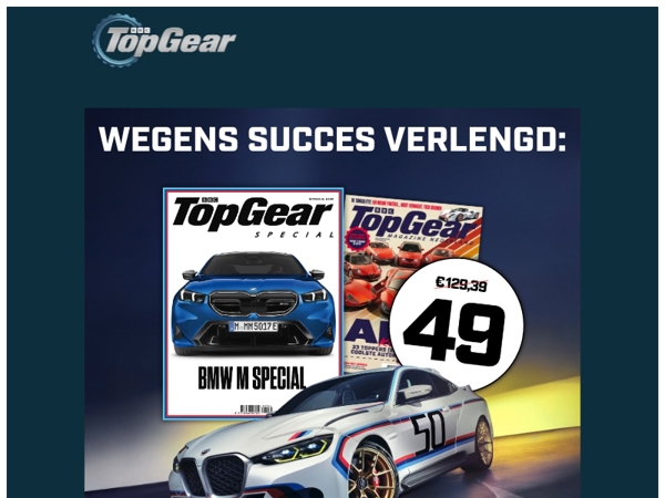 Scoor snel: TopGear + BMW M Special cadeau