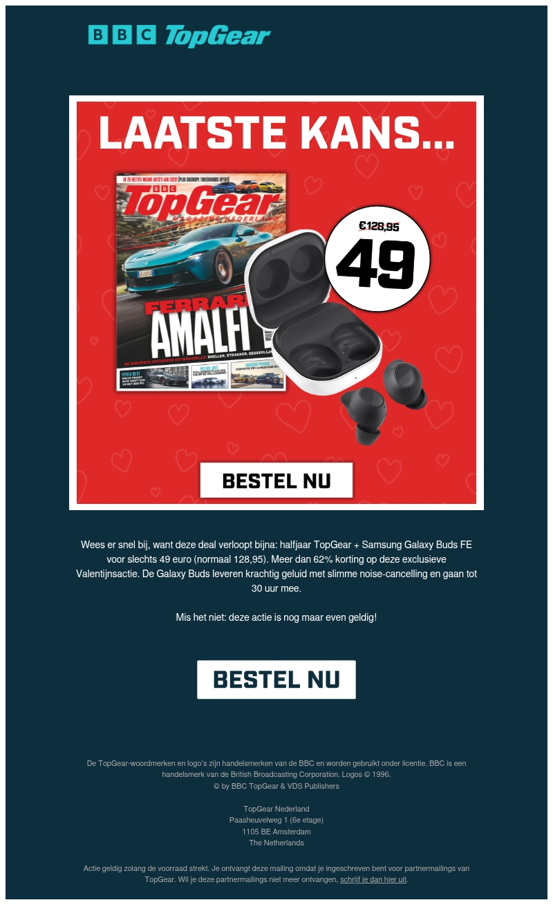 Laatste kans: deze TopGear-deal stopt bijna 💔 Laatste kans: deze TopGear-deal stopt bijna 💔