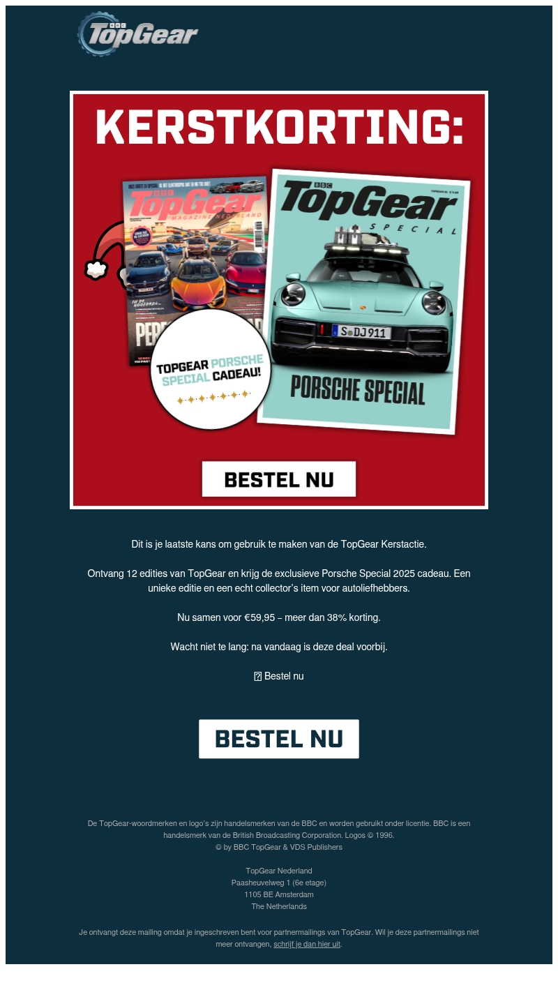 Laatste kans: TopGear + Porsche Special Laatste kans: TopGear + Porsche Special