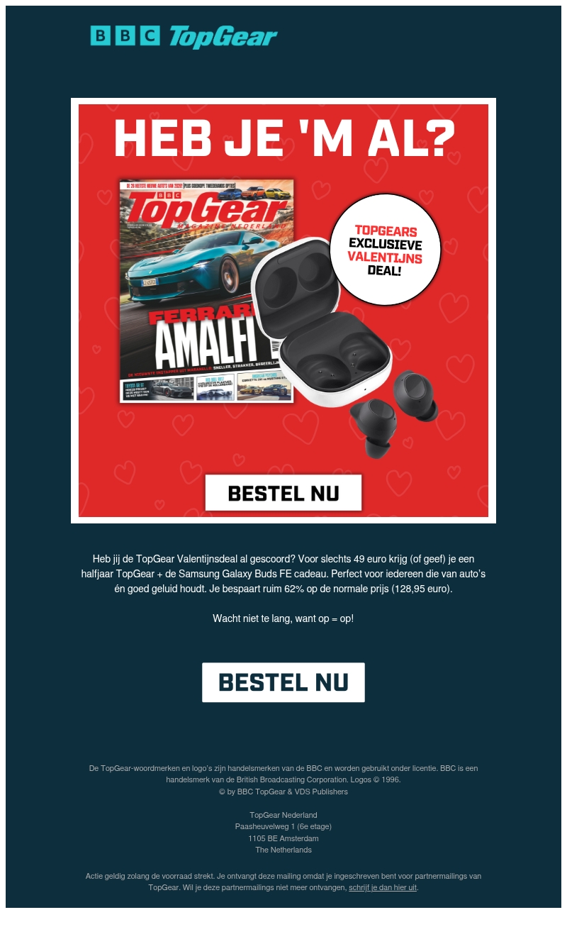 ❤️ Heb jij de TopGear-deal al gescoord? ❤️ Heb jij de TopGear-deal al gescoord?