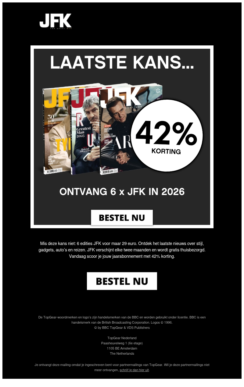 Nog even: JFK voor de helft van de prijs Nog even: JFK voor de helft van de prijs