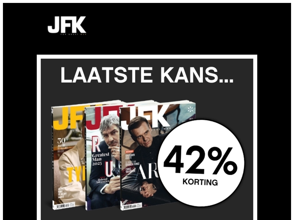 Nog even: JFK voor de helft van de prijs