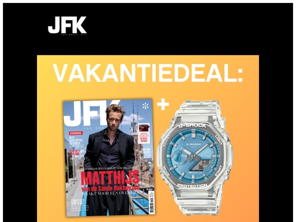 JFK + G-SHOCK voor 129 euro
