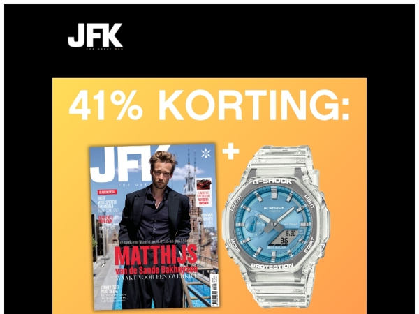 ☀️ Zomerdeal: JFK + G-SHOCK met 41% korting