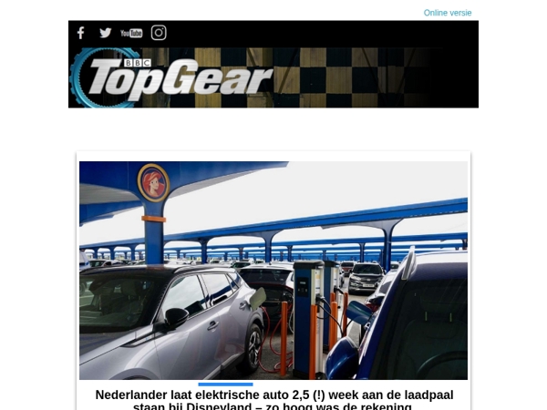 Nederlander laat elektrische auto 2,5 (!) week aan de laadpaal staan bij Disneyland – zo hoog was de rekening