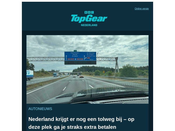 Nog een nieuwe tolweg in Nederland - hier komt ie