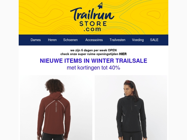 WINTER TRAILSALE tot 40% KORTING nieuwe items toegevoegd