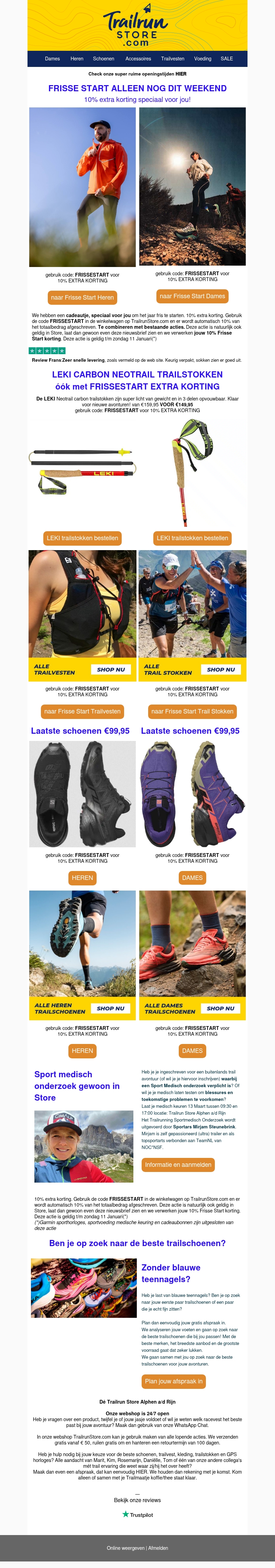FRISSE START laatste weekend met 10% extra korting FRISSE START laatste weekend met 10% extra korting